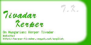 tivadar kerper business card